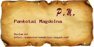 Pankotai Magdolna névjegykártya