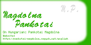 magdolna pankotai business card